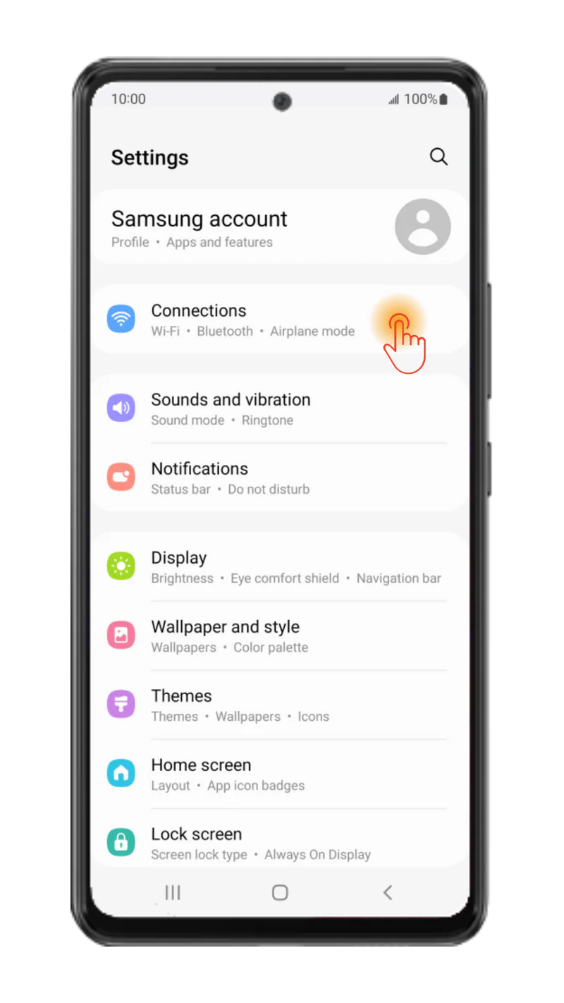 Go to Settings > Connections