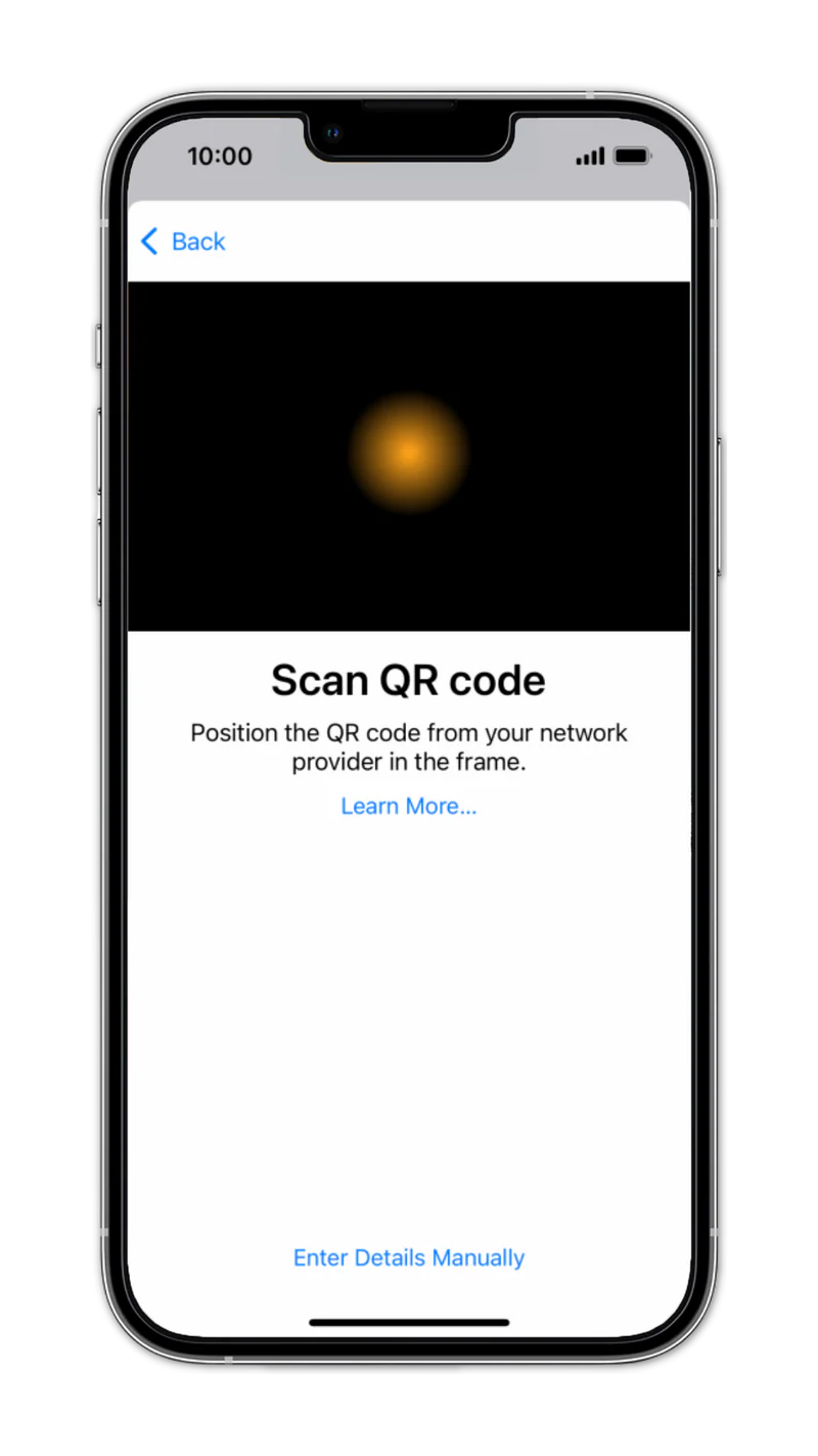 Scan the Flash eSIM QR Code